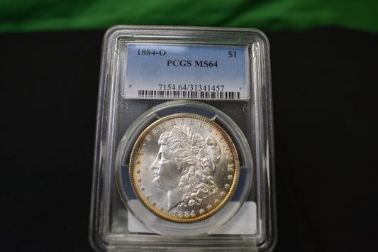 1884 O MS64 PCGS Graded Morgan Silver Dollar