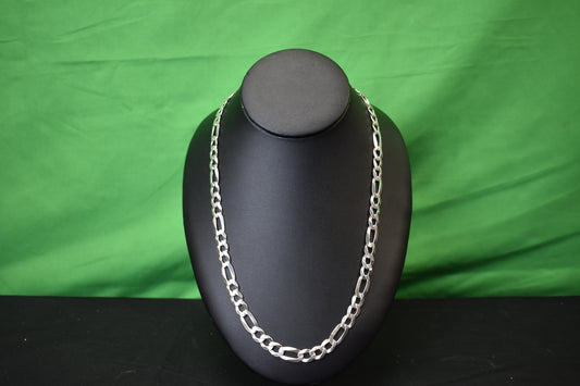 24" Silver Figaro Link Chain