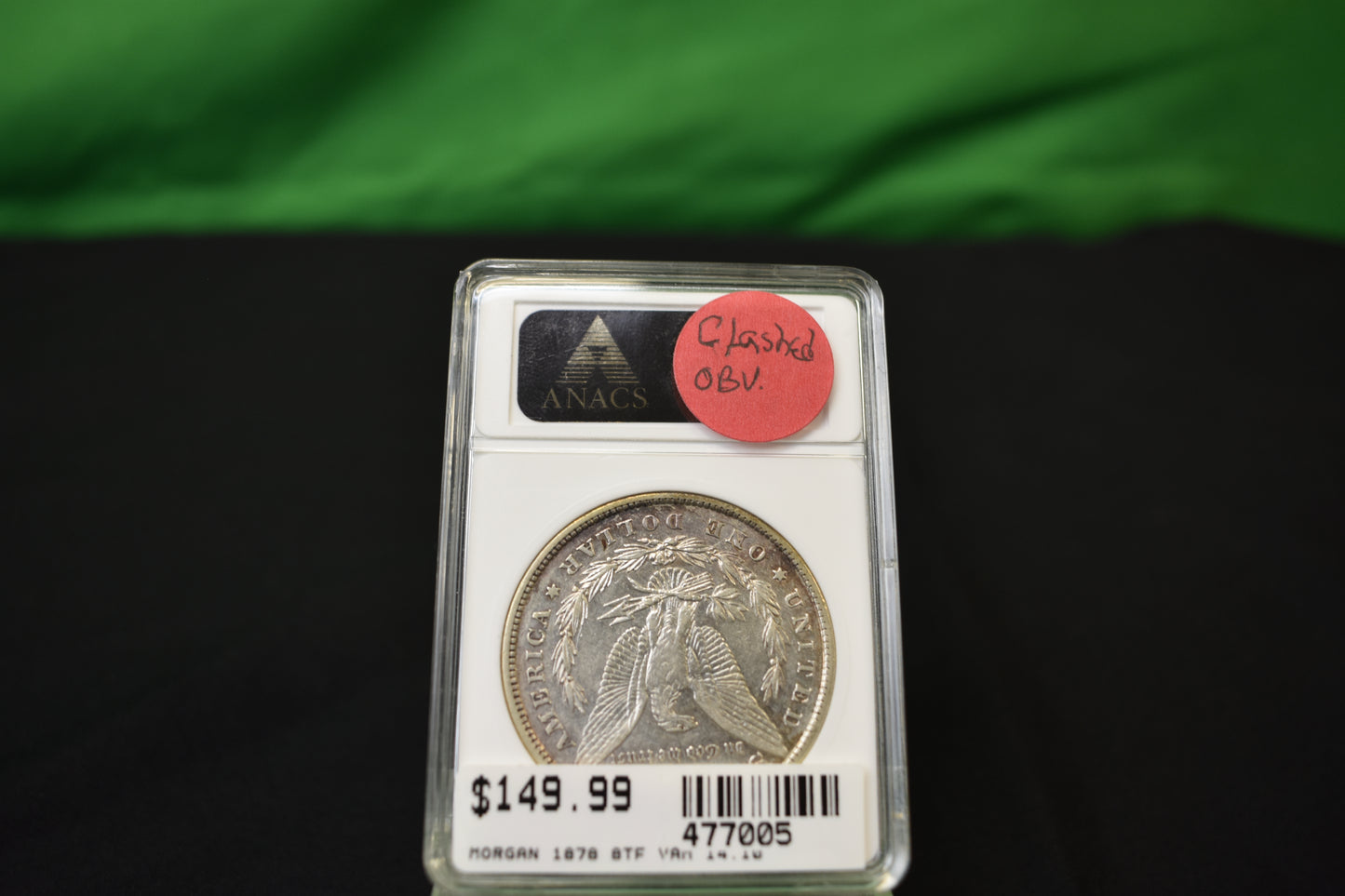 1878 AU 50 ANACS Graded Morgan Silver Dollar