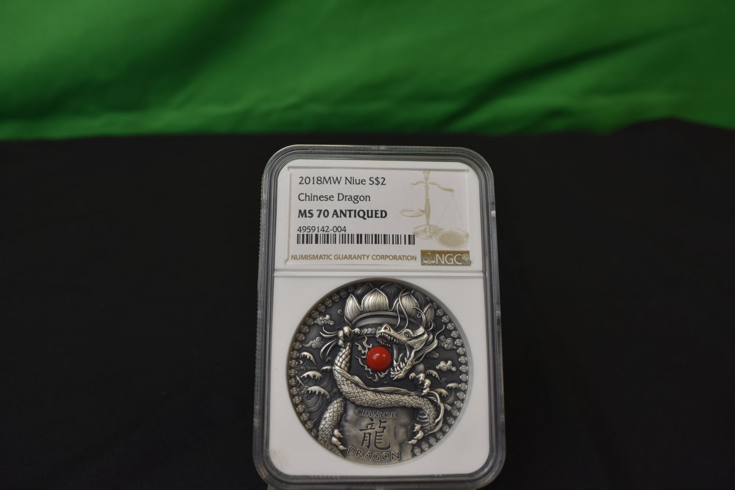 2018 Niue 2 Dollar Dragon Silver Coin NGC MS 70