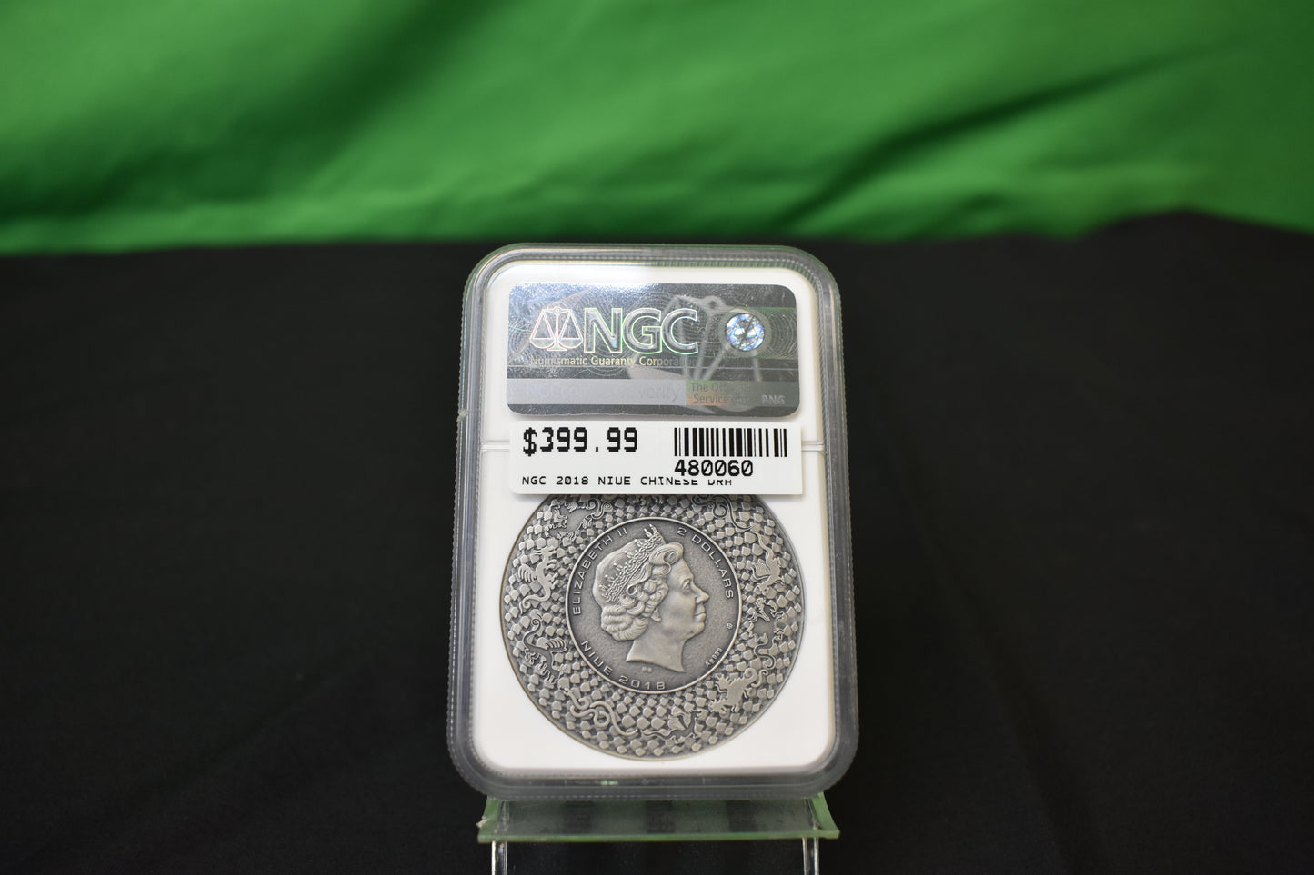 2018 Niue 2 Dollar Dragon Silver Coin NGC MS 70