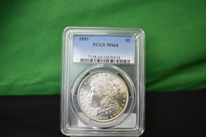 1885 MS64 PCGS Graded Morgan Silver Dollar