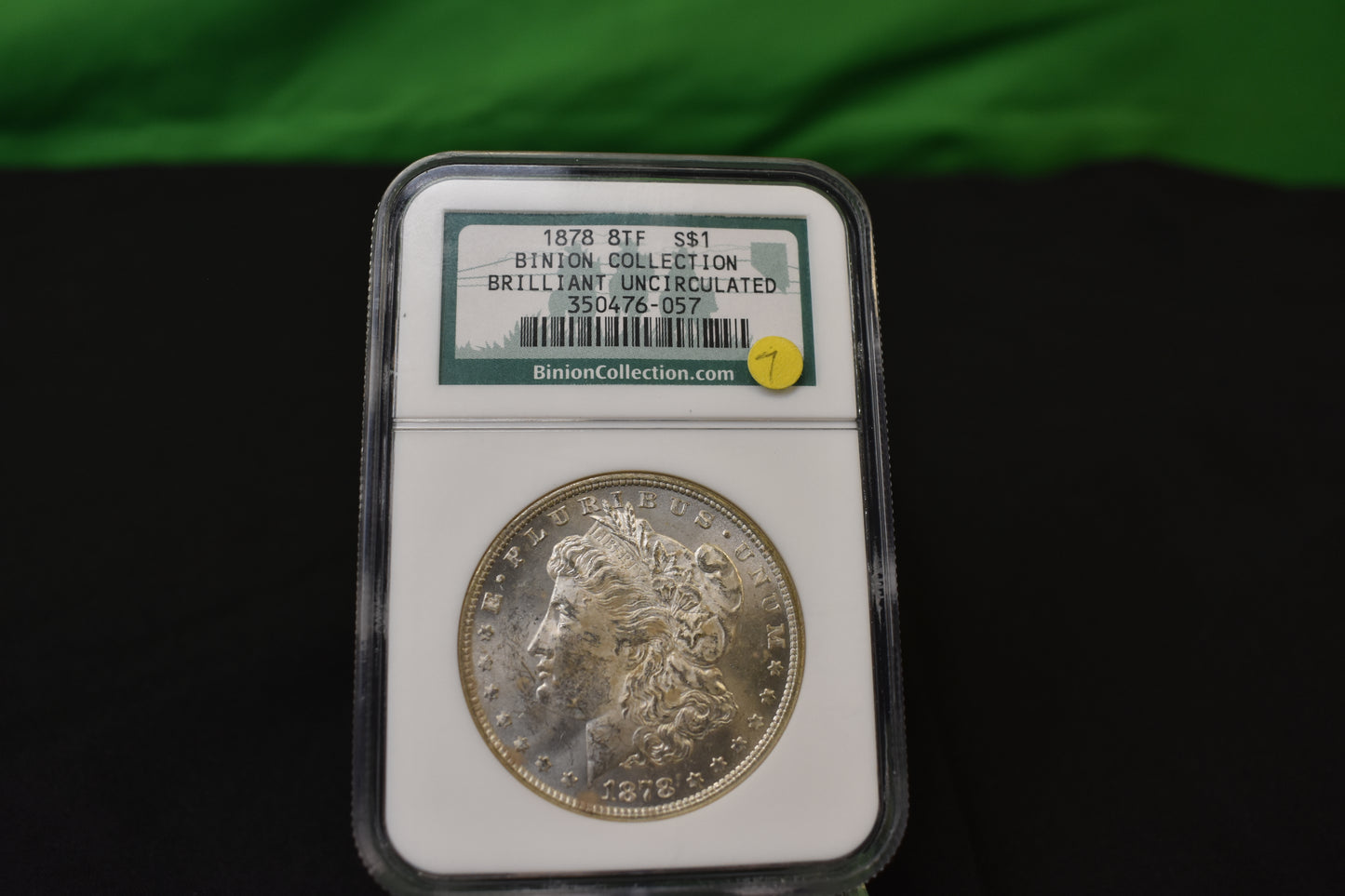 1878 BU Binion Hoard Graded Morgan Silver Dollar
