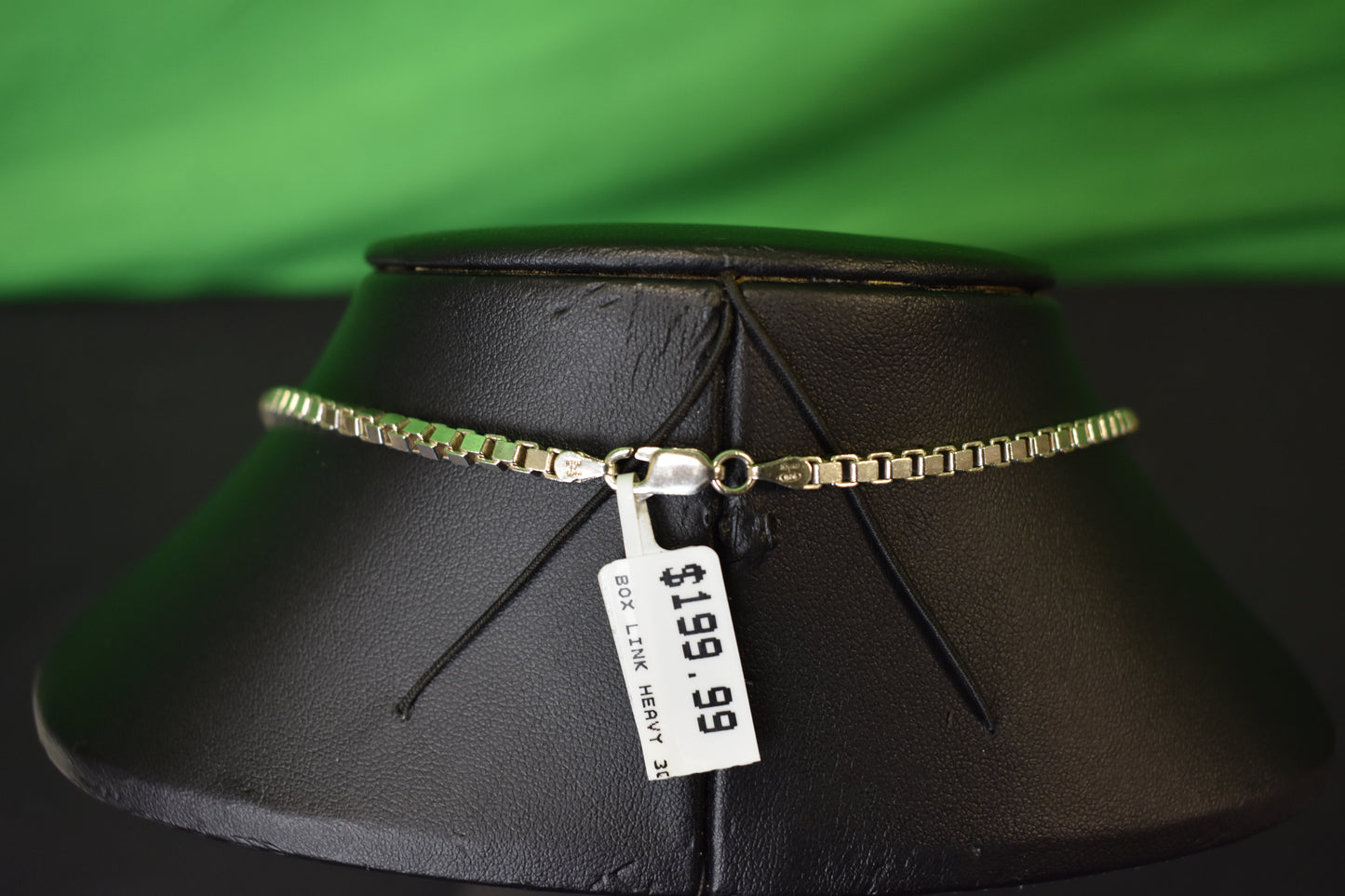 30" Silver Box Link Chain