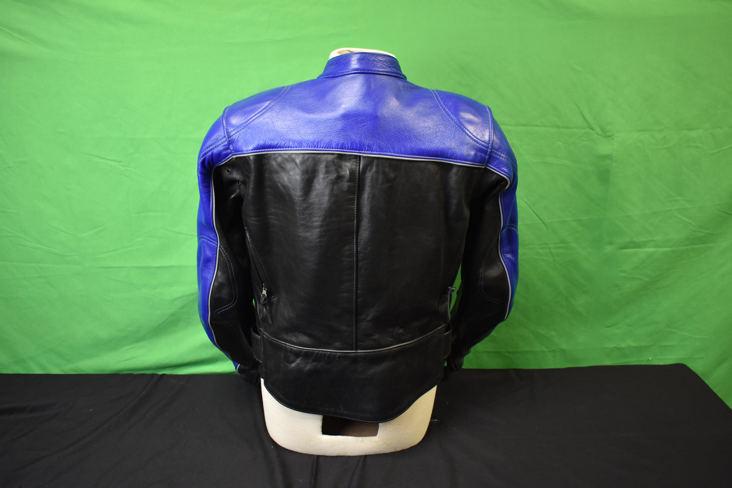 Vanson Blue Leather Riding Jacket Size 36