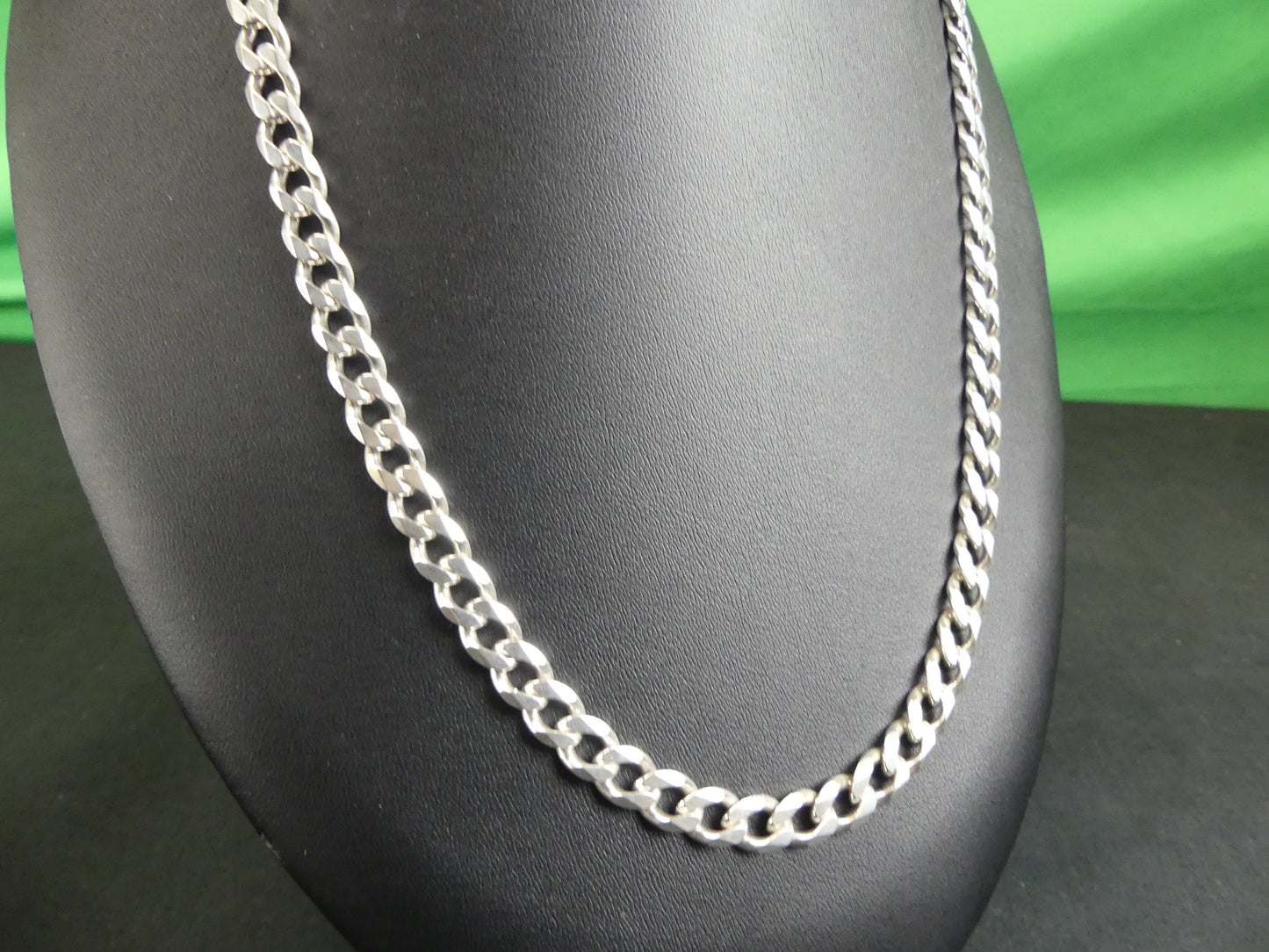 Silver Cuban Link Chain 25"