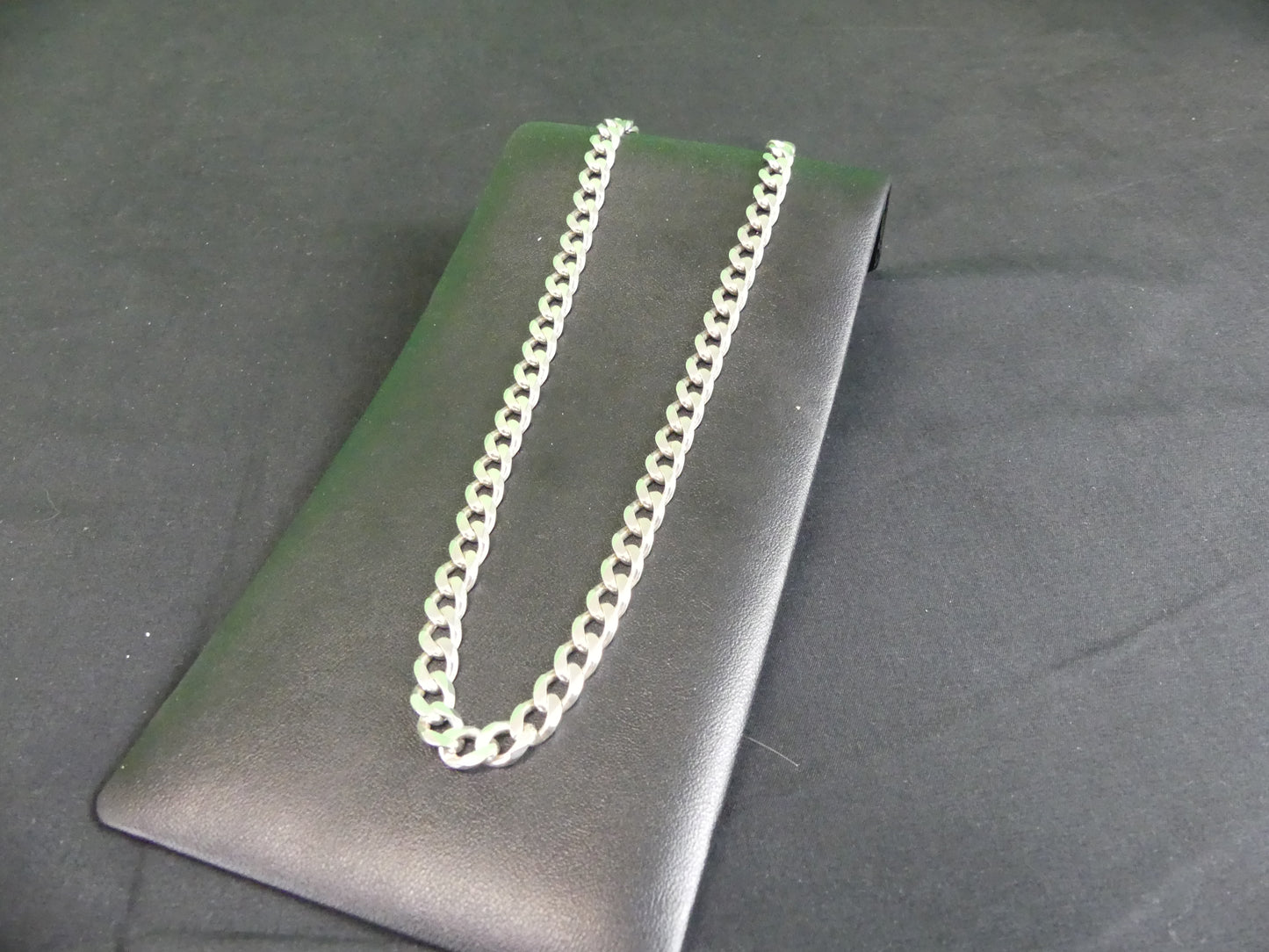 Silver Cuban Link Chain 25"