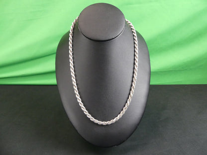 Silver Rope Chain 26"