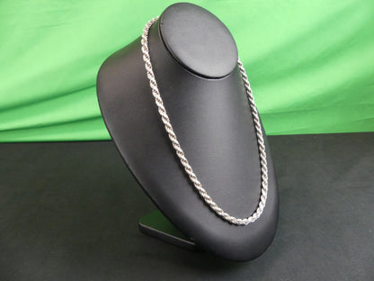 Silver Rope Chain 26"