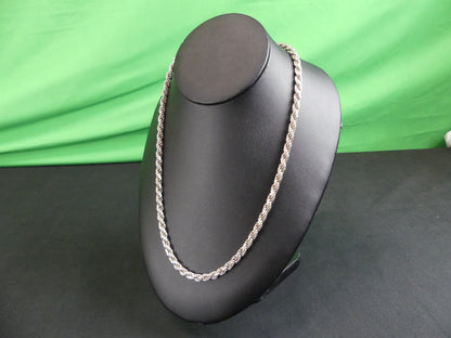 Silver Rope Chain 26"